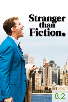 Poster for Stranger Than Fiction with an average rating of 8.2.