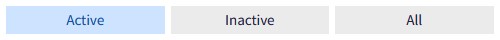Screenshot of the three new options active, inactive, and all with active being selected.