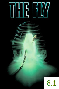Poster for The Fly with an average rating of 8.1.