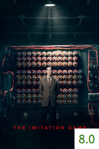 Poster for The Imitation Game with an average rating of 8.