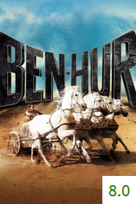 Poster van Ben-Hur met een gemiddelde beoordeling van 8.