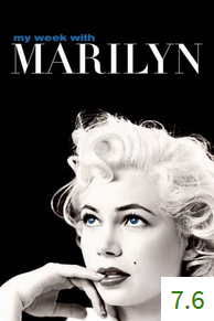 Poster van My Week with Marilyn met een gemiddelde beoordeling van 7.6.