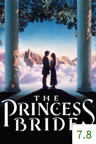 Poster for The Princess Bride with an average rating of 8.4.