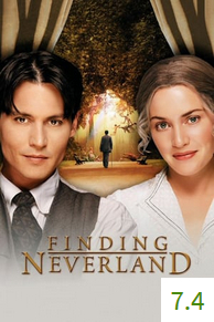 Poster for Finding Neverland with an average rating of 8.2.