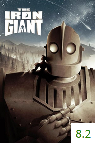 Poster for The Iron Giant with an average rating of 8.2.