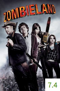 Poster for Zombieland with an average rating of 7.4.