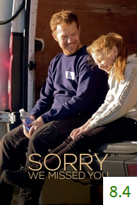Poster for Sorry We Missed You with an average rating of 8.4.